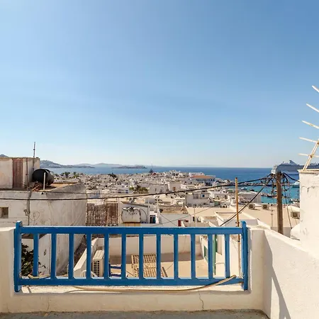 Elenitas Town House With Veranda And Sea View דירה Mykonos Town
