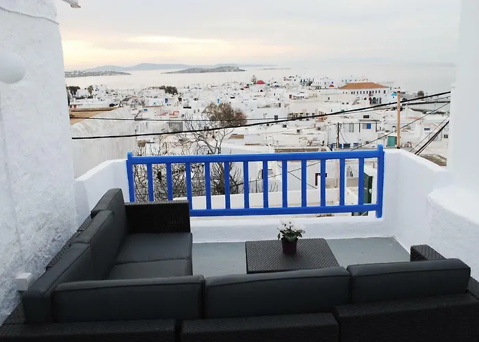 Elenitas Town House With Veranda And Sea View דירה Mykonos Town